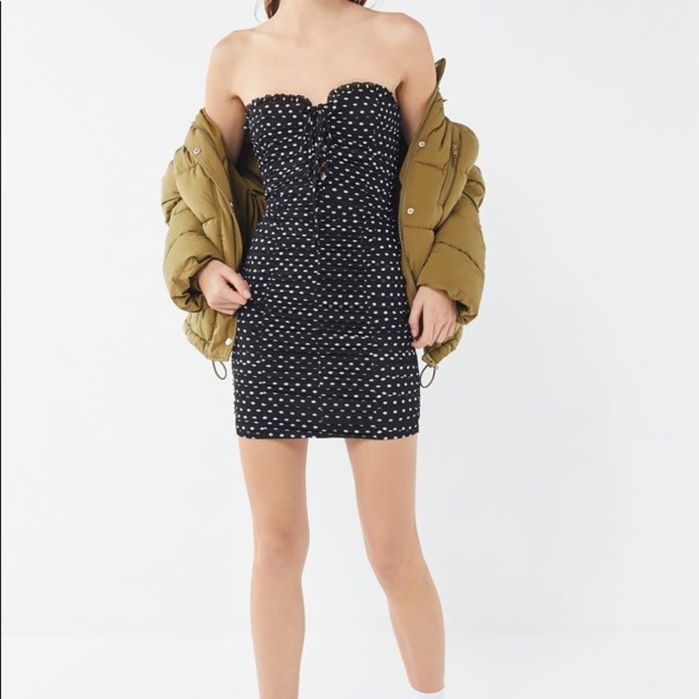 urban outfitters polka dot mini dress